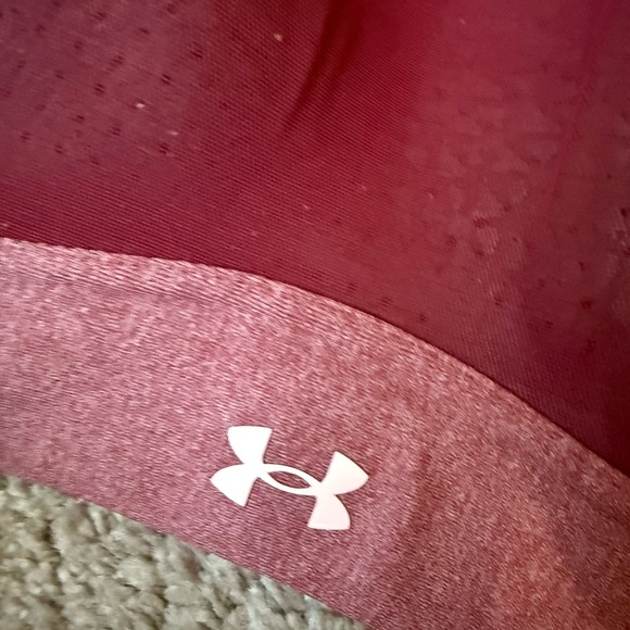 Under Armour Women's Burgundy Sports Bra - Picture 2 of 6